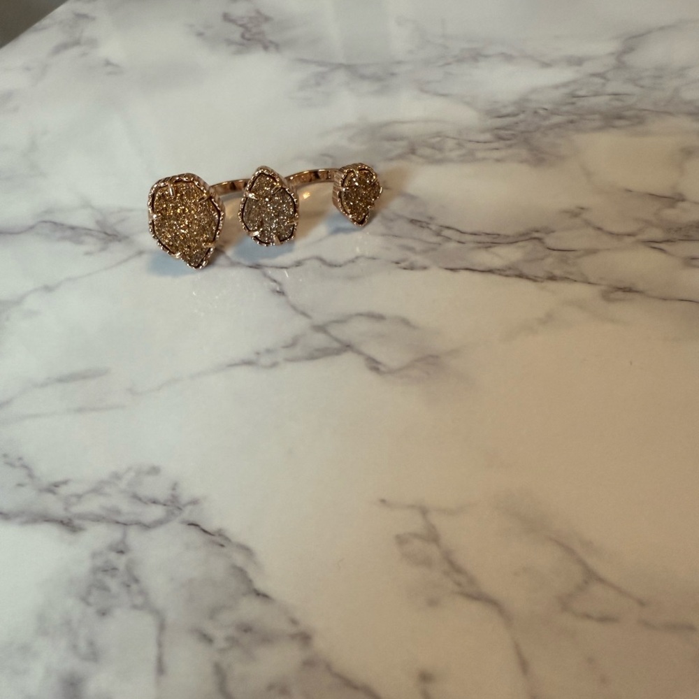 Kendra Scott Rose Gold 2 Finger Ring